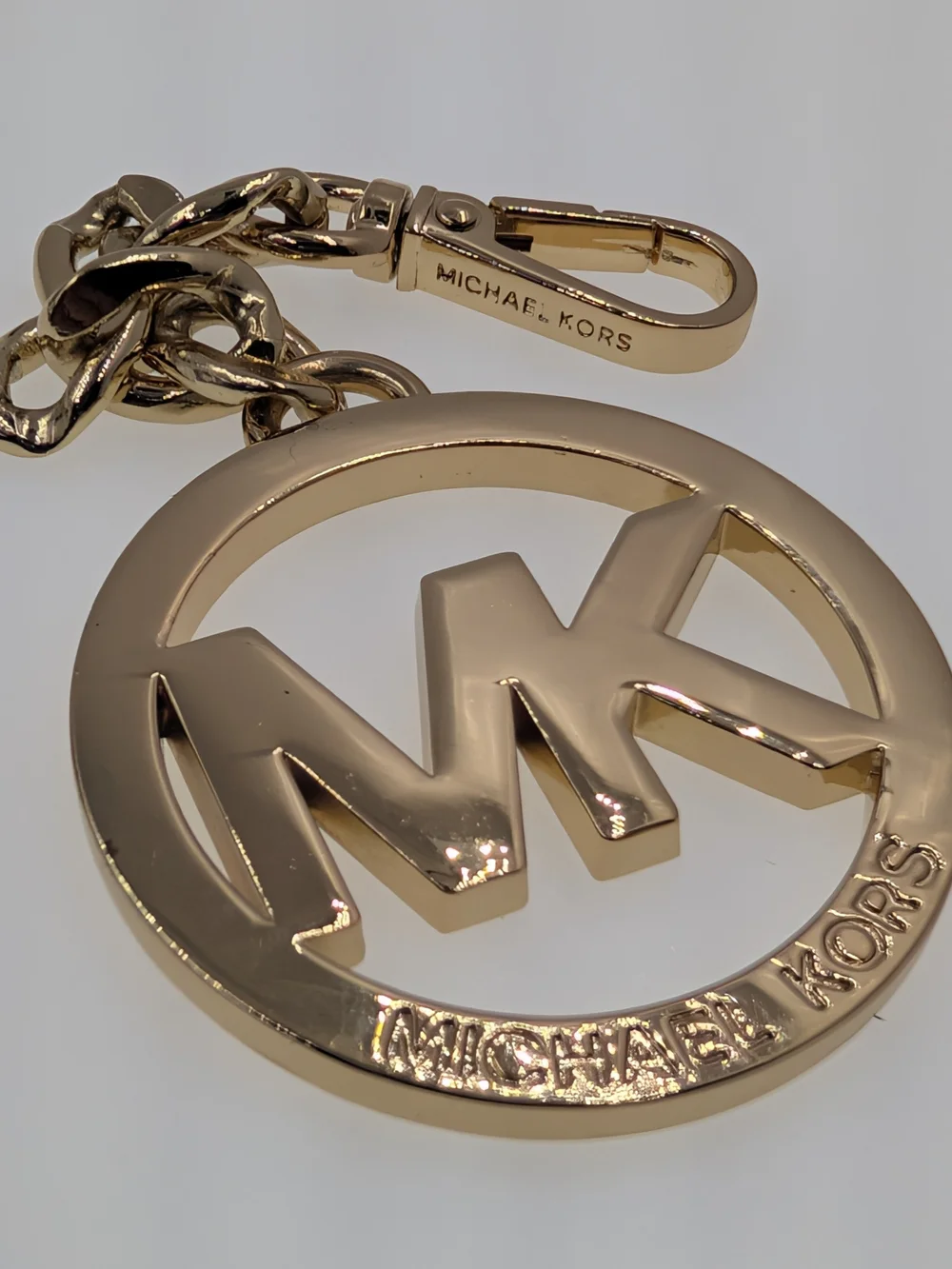 Michael Kors Gold MK Logo Keychain for Men